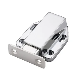 Magnetic Push Latch Heavy Duty Pack Push to Open Cabinet Hardware Magnetic Touch Latches for Large Door Push Release Metal Alloy,A