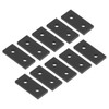 10PCS Flat Tie Plate Aluminum Alloy 2 Holes Rustproof Anti