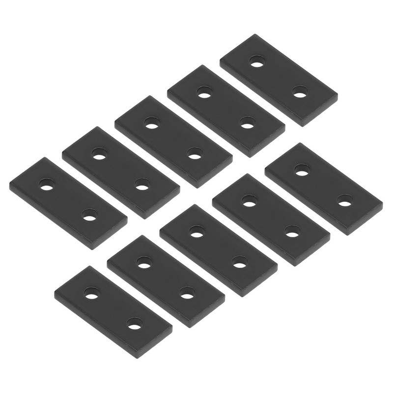 10PCS Flat Tie Plate Aluminum Alloy 2 Holes Rustproof Anti
