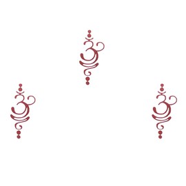 Comet Busters Fancy Om Maroon Bindi (BIN501)