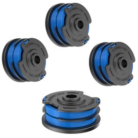 TRUSTLIONTEK 4 Pack Replacement Trimmer Spool, 0.065" 10Ft Dual Weed Wacker String Compatible with Harbor Freight 20115E-B Bauer Corded 5.5 Amp 15 Inch String Trimmer.