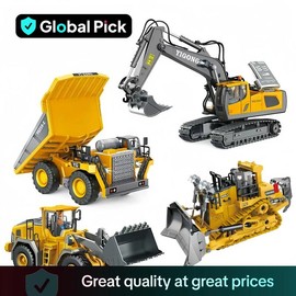 Remote Control Construction Vehicle Toy, Electric Construction Vehicle Toy, RC Excavator Dump Truck Bulldozer Car Toy, Birthday Gift for Kids:_Golden_BC1057 Loading Vehicle