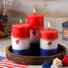 Conelist Set of 3 4th of July Pillar Candles White