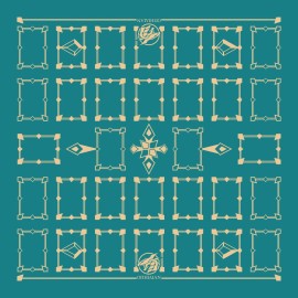 2 Player Cloth TCG Playmat Yugioh Zones Green Stitched Border