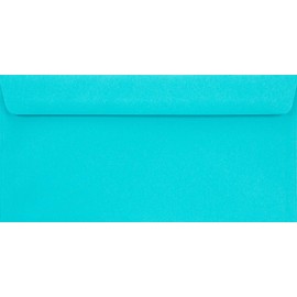 Netuno Envelopes Blue DIN Long 110 x 220 mm 90 g Burano Azzurro Real Straight Flap without Window Colourful Envelopes DL Elegant Envelopes Long Coloured Envelopes Beautiful High-Quality Envelopes Blue