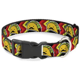 Buckle-Down Collar de Clip de plástico con Hebilla, diseño de Taco, 1,27 cm de Ancho, se Adapta a cuellos de 23 a 38 cm, Grande