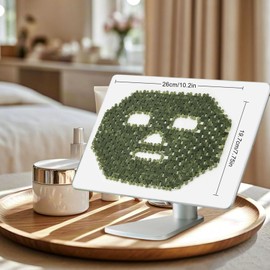 LazyGa Jade Mask, Natural Facial Cooling Mask, 100% Real Jade for Hot & Cold Therapy, Relieves Redness, Swelling, Sensitivity, Wrinkles, Puffiness, and Anti-Aging