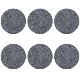 6 PCS Gray Felt Coasters, 10cm Round Felt Coasters, Heat Resistant Table Protector