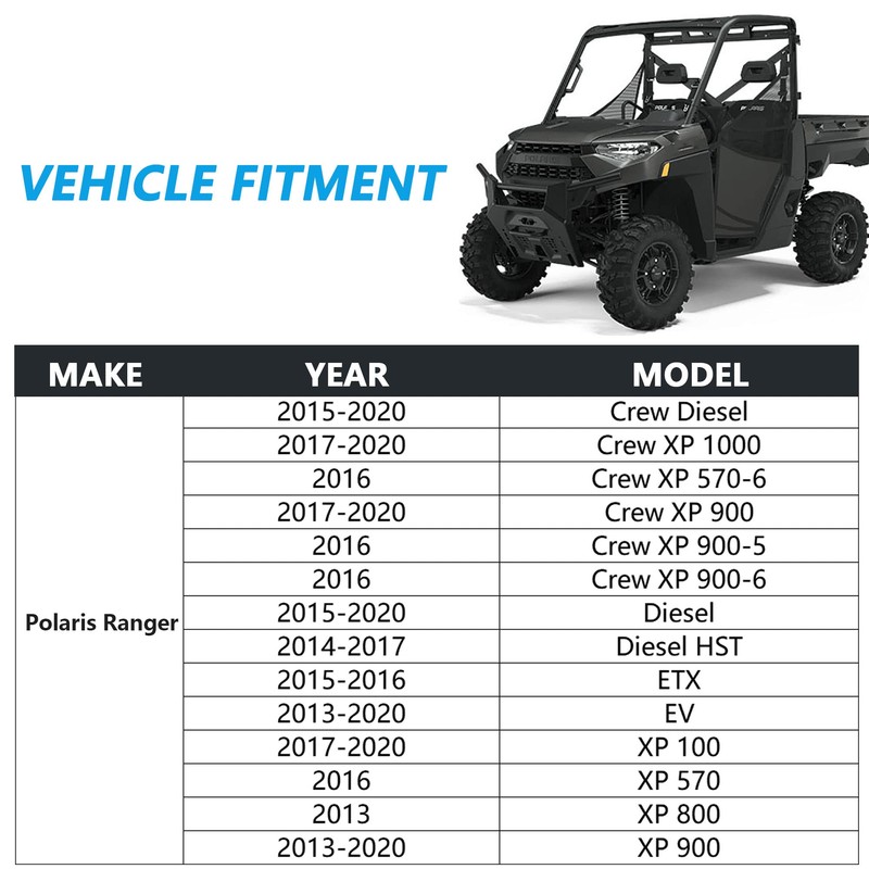 HZHIMO Polaris Ranger Pro-fit Rear Roof Cage Light Mount Bracket