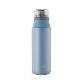 alfi Element Bottle 600 ml, Blue Pastel Matt, Lightweight Stainless Steel Drinking Bottle, Completely Leak-Proof with Screw Cap, for Carbonated Drinks, Small, Dishwasher Safe, BPA-Free