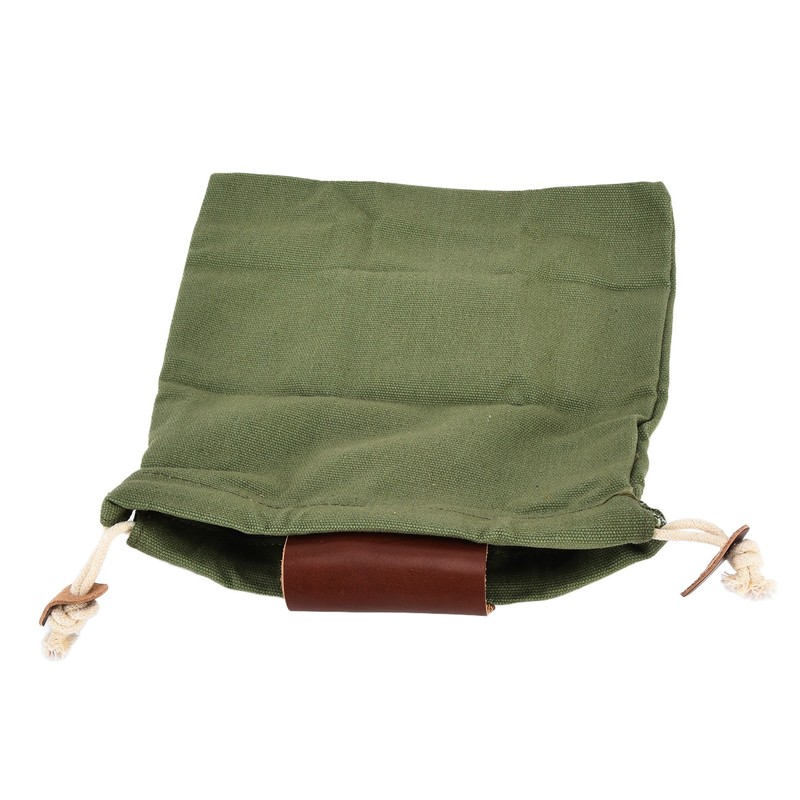 Leather Canvas Foraging Pouch Belt Fruit Picking Bag for Camping