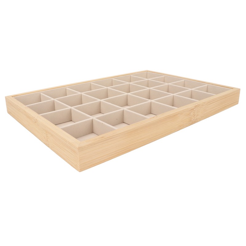 Jewelry Storage Display Trays Multipurpose 24 Grids Jewelry Tray for