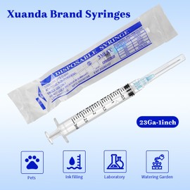 100Pack 3ml Syringe Individual Package 23Ga Suitable for Industrial, Scientific, Measuring, Pet Feeding