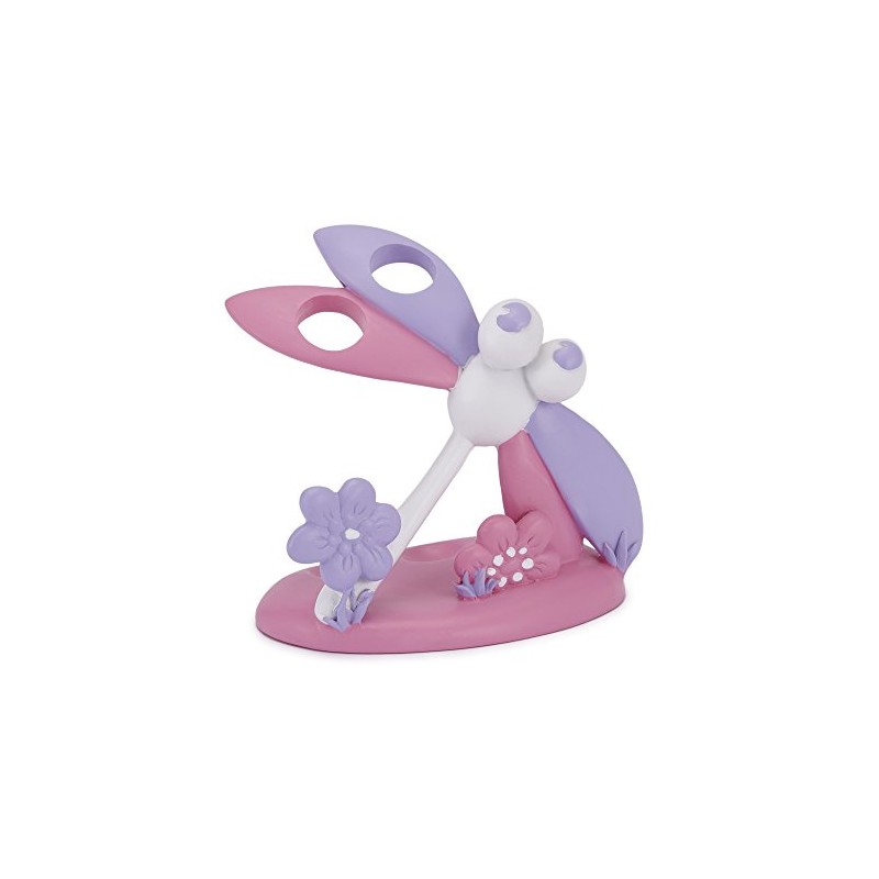 Kassatex Butterfly Bath Accessories Toothbrush Holder, One Size, Pink, Lavender,