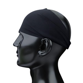 Men's and Women's Turban Style, Wide, 5.3 inches (13.5 cm), Sweat Protection, Antibacterial, Odor Resistant, Stretchy, Headband, Sports, Hair Arrangement, Hair Accessory, Super Soft, For Bathing,