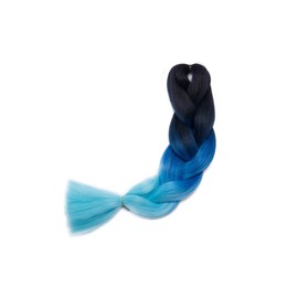 Two Tones Women 24inch Jumbo Braids Hair Afro Crochet Twist Braiding Bulk Hair Style 1 Bundle/100g Fiber Hair Extensions - Dark Black to Dark Blue to Sky Blue