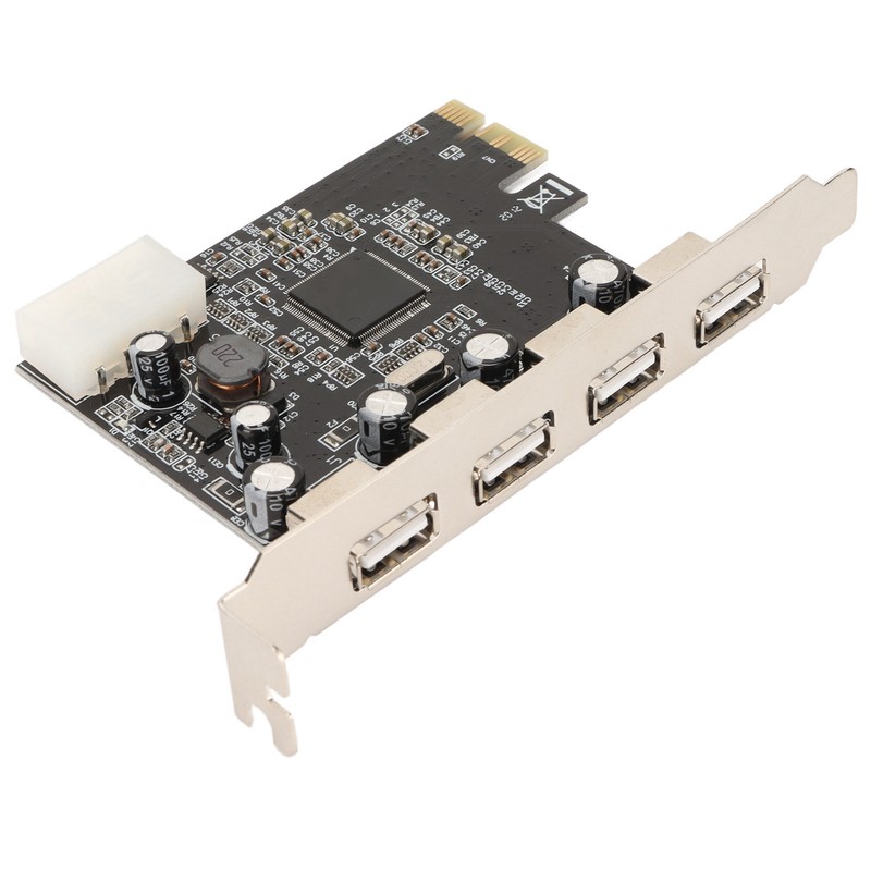 PCIe to USB2.0 Expansion Card 4 Ports 4 Pin Power
