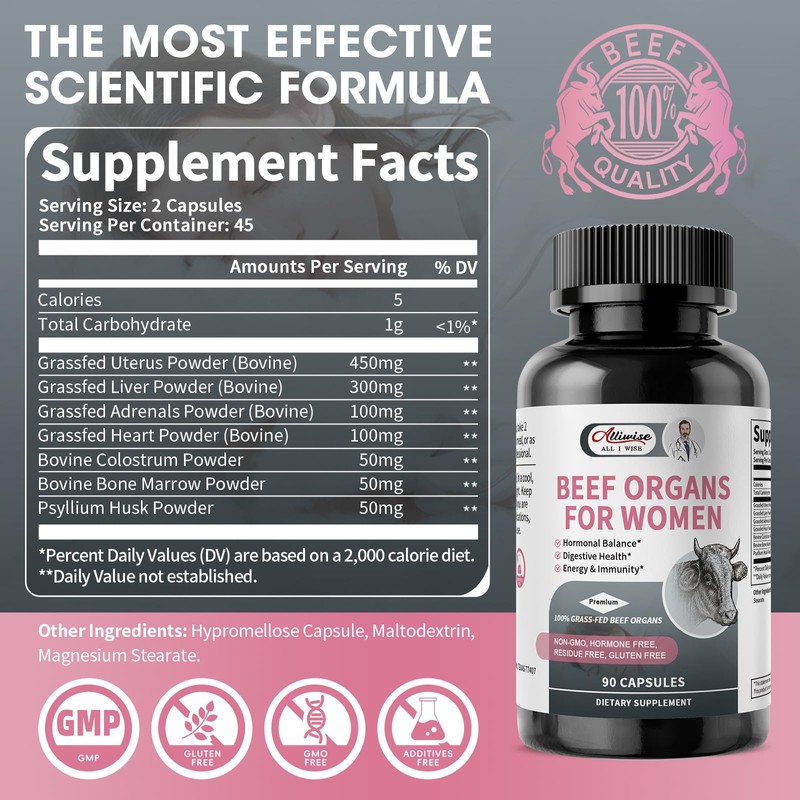 Beef Organ Supplement for Women - Grass Fed Beef Liver