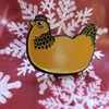 Brahma Chicken Hen Enamel Pin Farmer Gift
