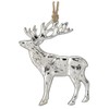 The Bridge Collection Silver Deer Ornament - Buck with Antlers