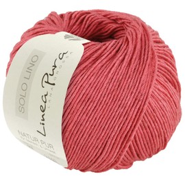 LANA GROSSA Solo Lino Linen Look Hand Knitting Yarn Made of 80% Linen Viscose and 20% Linen 50 g Wool for Knitting and Crocheting 120 m Yarn