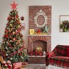 VEYLIN Christmas Tree Topper,20CM Gold Glittered Star Christmas Tree Topper