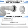 TGEOND Flexible P-Trap 1-1/2""with 1-1/4"" Adapter, Adjustable Sink Drain Pipe