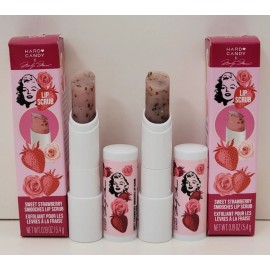 2 pk HARD CANDY X MARILYN MONROE LIP SCRUB SWEET STRAWBERRY SMOOCHES 0.19 fl oz