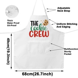 BWWKTOP Cookie Baker Apron Cookie Baking Crew Apron The Cookie Crew Gifts Cookie Queen Apron With Pockets (Cookie Crew)
