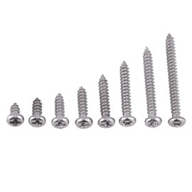 Stainless Steel Screws 3 x 20, Flat Head Screws 3 x 30 Stainless Steel, Stainless Steel Screws, Wood Screws Set, Vis Parker Inox M3 3 Pack of 200 M3 Stainless Steel S04 Self-Tapping Screws Flat Round