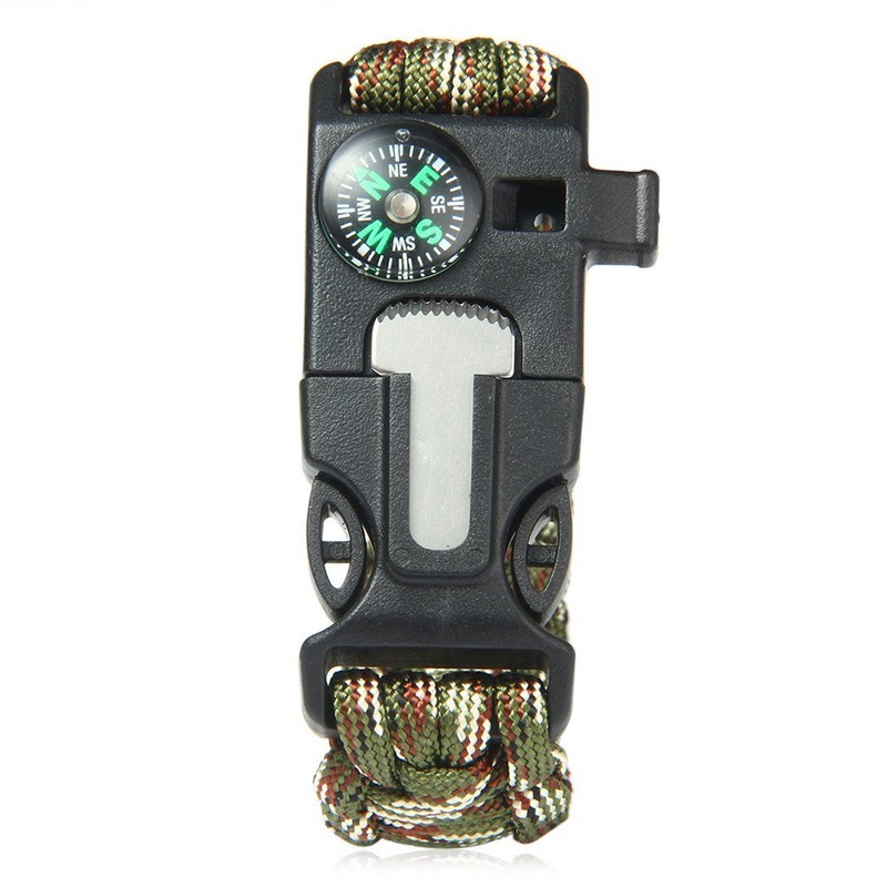 Wooboo 5 in 1 Survival Paracord Bracelet Wrist Band (Cable