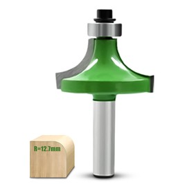 NICAVKIT Rounding Cutter 8 mm Shank, Radius 12.7 mm, Carbide Round Cutter for Router with Ball Bearings, Rounding Cutter for Woodworking, Edge Cutter Radius Cutter