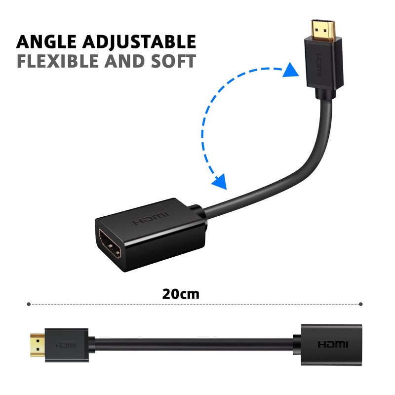 Techrum Mini HDMI Adapter Mini HDMI to HDMI Cable 4K