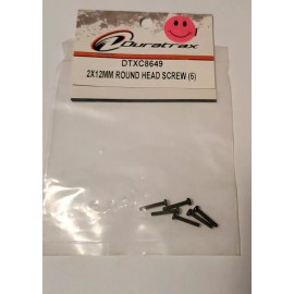 Duratrax Round Head Machine Screws 2x12mm Phillips Head Rc Hardware DTXC8649