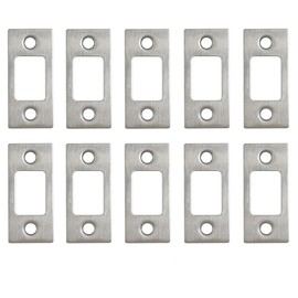 SUMBIN 10 Pack Standard Door Strike Plate for Deadbolt Door Lock Latch Restorer Spacer Replacement Door Frame Repair Polish Finish
