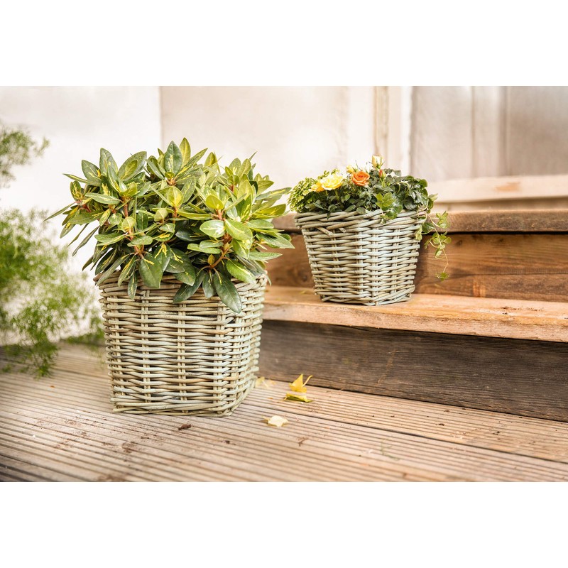 FRANK FLECHTWAREN Large Rattan Planter