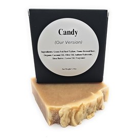 Spiked Handmades Candy (Our Version) Soap Bar, Handcrafted in Colorado, Natural Ingredients with Grass-Fed Beef Tallow, 5.25oz