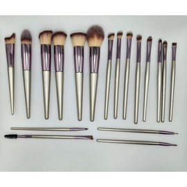 BS-MALL Makeup Brush Set 18 Piece Champagne Color