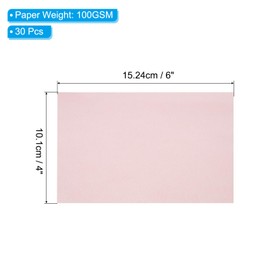 PATIKIL 30 Sheets Vellum Paper 4x6, Vellum Paper Printable Translucent Paper 100GSM for Invitations Printing, Pink