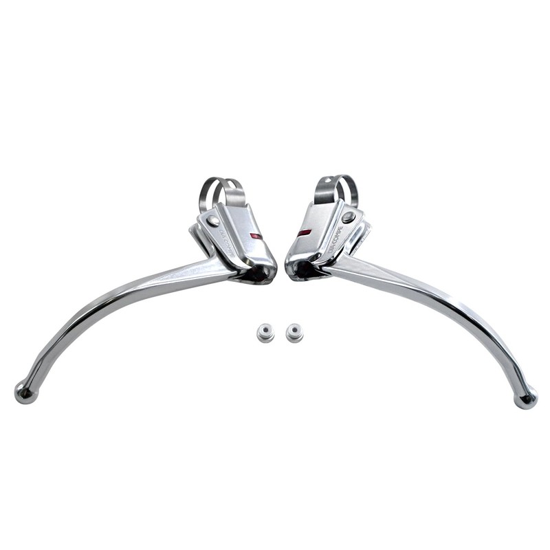 Dia-COMPE DC139 Guidonnet Curved Cycle Brake Levers Retro Fixed Silver