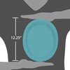 Unique 32119 Solid Oval Plates | Caribbean Teal Color Theme