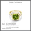 Gem Stone King 2.95 Cttw Green Peridot and White Created