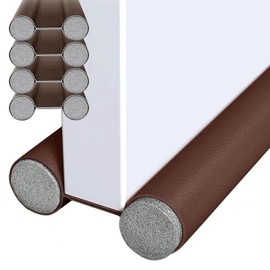 4Pcs Protector y Guardapolvo para Puerta - Tapón de Aire para Debajo de la Puerta, Impermeable y Sin Pegamento,Tope de Puerta Sellador con Bloqueo de Ruido,Usado par Aislamiento/Viento/Ruidos (Marró)