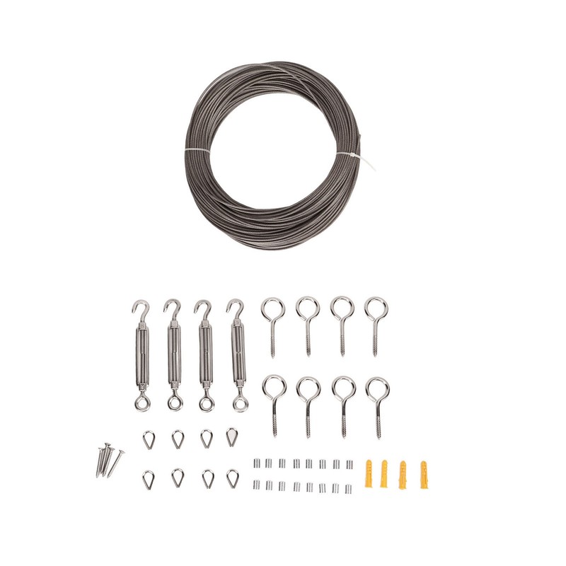 304 Stainless Steel Wire Rope Set with Hook Ring Screws
