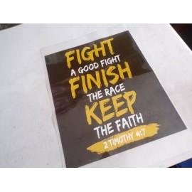 IntheTruth Fight A Good Fight Finish The Race Keep The Faith Iron On Hot Stamp