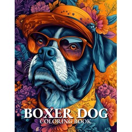 Boxer Dog Coloring book: Cute and Relaxing Boxer Dog Coloring Book | Stress Relief Gift for Dog Lovers and Pet Owners