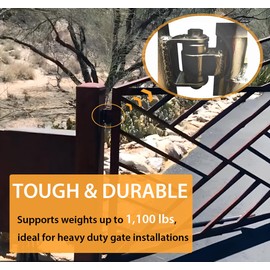 Heavy Duty Sealed Bearing Gate Hinges, Weld-on Hinge for The Large Iron or Steel Vehicular Gates, Adjustable Yoke Pivot Bearing Gate Hinge, Hold up to 1100 lbs (2 Pack)