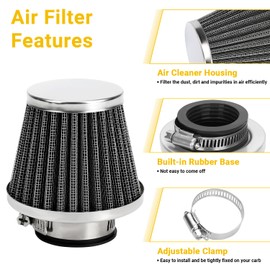 HIAORS 35mm Air Filter Cleaner Compatible with Kazuma Meerkat Kids 50cc 70cc 110cc Coolster 3125B 125cc TaoTao Buyang Coolsport Coolster 3050 Lifan ATV Dirt Pit Bike CB100 CB125 CB160 CB175