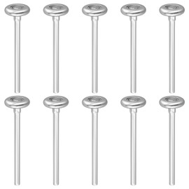 PINGEUI 10 Pcs 1.8" Garage Door Wheels for 2" Garage Door Track Replacement, 7" Long Roller Wheels Stem, Silver Door Rollers for Garages, Barns, Warehouses