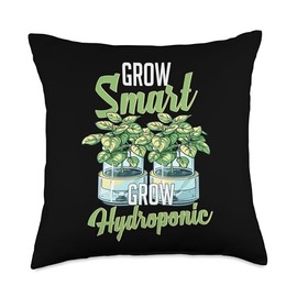 Hydroponics Graphic Aquaponics System Sustainable Gardening Throw Pillow